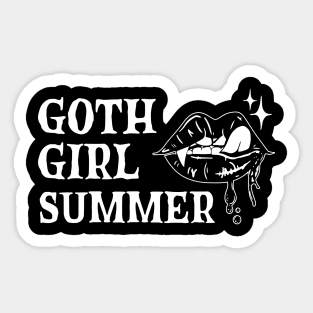 Goth Girl Summer Sticker